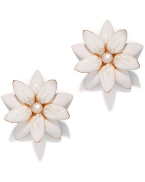 The Pink Reef Dahlia Earring - White