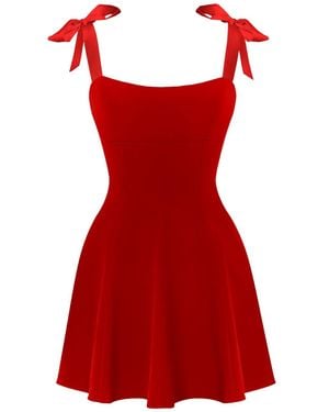 Sanctumum Lottie Mini Dress With Ties - Red