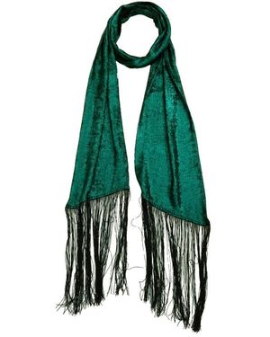 Nooki Design Emerald Lame Tassel Scarf - Green