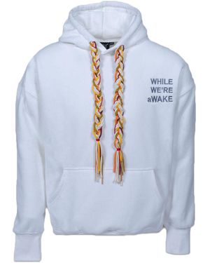 While We're Awake Dark Braid On Braid Hoodie - Blue