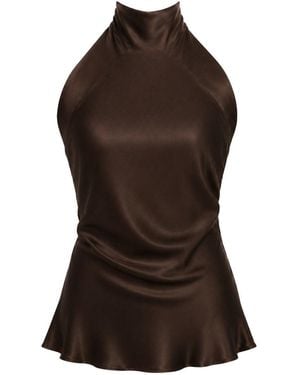 The Ethos Studio Alica Top, Silky - Brown