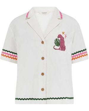 Sugarhill Michelle Shirt Off, Leopard - White