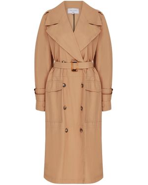 NAZLI CEREN Neutrals Shelly Cotton Trenchcoat - Natural