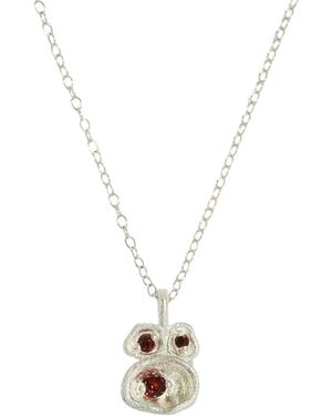 Claire Hill Designs Garnet Lichen Pendant Necklace - Metallic