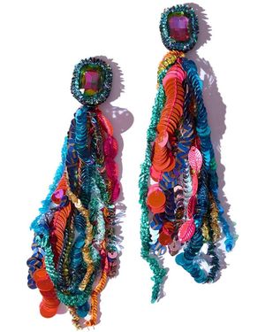Simitri Confetti Cascade Earrings - Blue