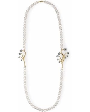 Retro Chic Lily Of The Valley Pearl Necklace - White