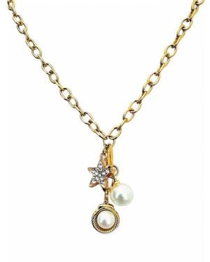 Vicky&Nico Rose Rose Star And Shell Pearl Pendant Necklace - Metallic