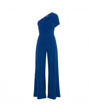 Atom Label Rhodium Jumpsuit - Blue
