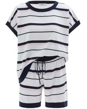 Peraluna Marine Knitted Blouse & Shorts Set - Multicolor