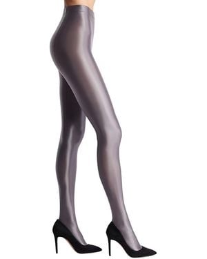 HIGH HEEL JUNGLE by KATHRYN EISMAN Mercury Tights - Purple