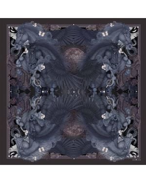 Emily Carter The Pluto & Venus Wool/Silk Scarf - Blue