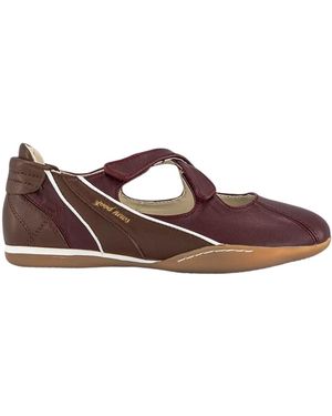 Goodnews Junie Mary Janes Burgundy - Brown