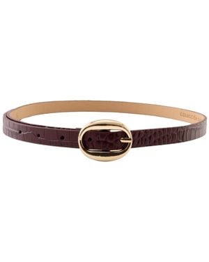 Colección Tansu Dion Leather Belt Bordeaux - Brown