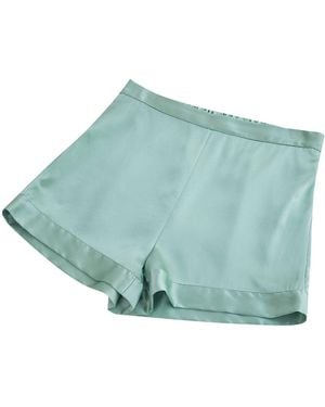 Soft Strokes Silk Pure Mulberry Silk Shorts High-Waisted - Green