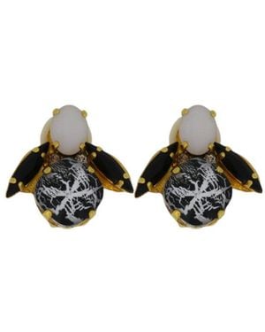 Vickisarge The Spooky Bee Earrings - Black
