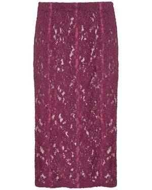 Audrey Vallens Selene Lace Pencil Skirt - Purple