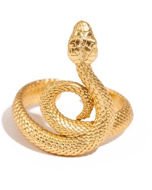 Ebru Jewelry Eternal Serpent Wrap Ring - Metallic