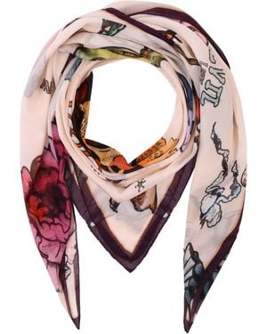 Klements Tattoo Silk Scarf - Pink