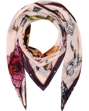 Klements Tattoo Silk Scarf - Pink