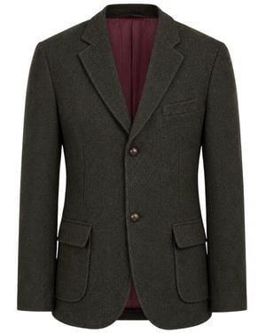 Guards London Lawrence Tweed Heritage Wool Blazer - Black