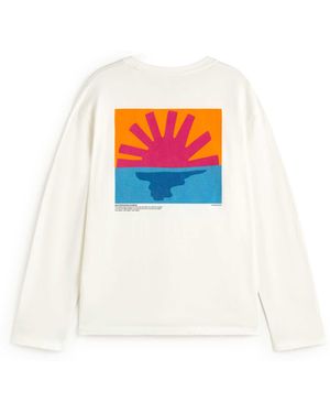 Thinking Mu Mediterranean Sunrise Emilio Long-Sleeve T-Shirt - White