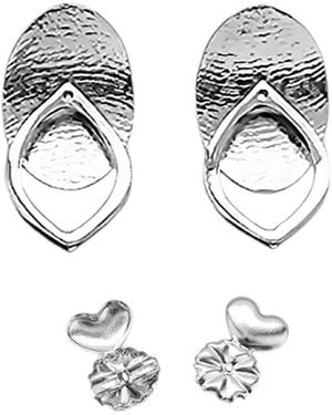 Bellatrix Detachable Stylized Ballerina Shoes Earring Is Perfect To Add An Extra Design Element To Your Stud Stone Earring - Metallic