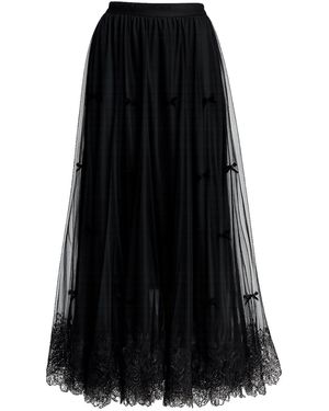 Tantra Spain Sl Midi Tulle Skirt With Lace - Black