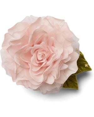 Helena Simon The Large Pale Rose Floral Brooch - Pink