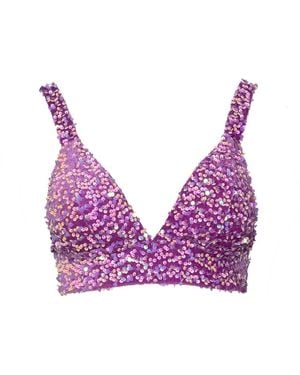 Ofuure ' / Liza Sequin Bra Top - Purple
