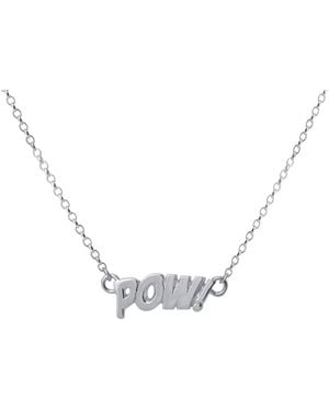 Edge Only Mini Pow! Letters Necklace Sterling - Metallic