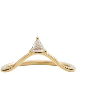 VicStoneNYC Fine Jewelry Trillion Diamond Curve Ring - Metallic