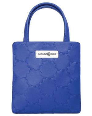 Orange Cube Mosaic Soft Tote - Blue