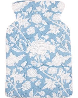 NoLoGo-chic Hand Block Printed Hot Water Bottle Cover - Blue