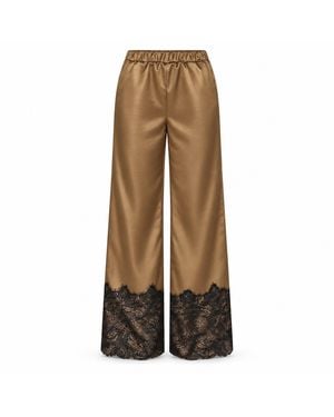 34B Asha Lace Trim Trousers - Natural