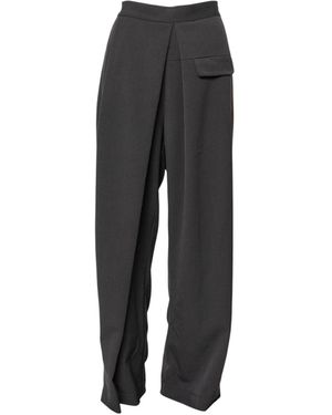 ARTISTA Max Wide Leg Folded Pants - Black