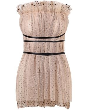 Belle -et-BonBon Marilyn Dotty Tulle Micro Dress - Brown