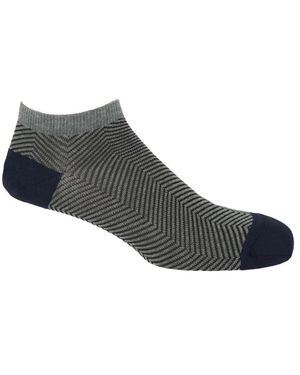 Peper Harow - Made in England Lux Taylor Trainer Socks - Grey