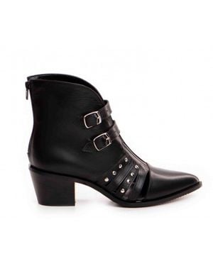 The 5Th Element Nova Western Ankle Boots - Black