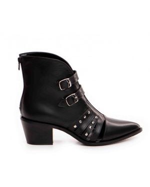 The 5Th Element Nova Western Ankle Boots - Black