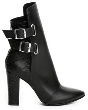 The 5Th Element Rock The City Printed High Boots - Black