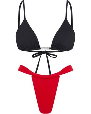 Let's Swim Let's Swim Triangle Bikini Top - Red