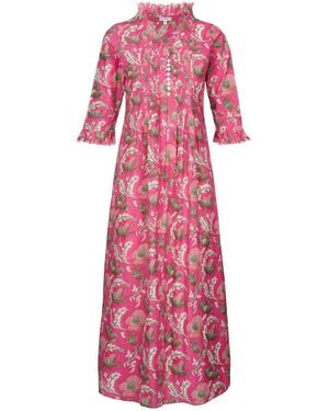 At Last Cotton Annabel Maxi Dress - Pink
