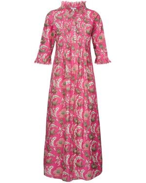 At Last Cotton Annabel Maxi Dress - Pink