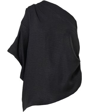 Metamorph Asymmetric Open Shoulder Top - Black