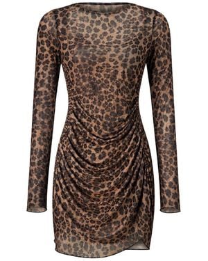 Alia Studio Lueur Mini Mesh Dress - Brown