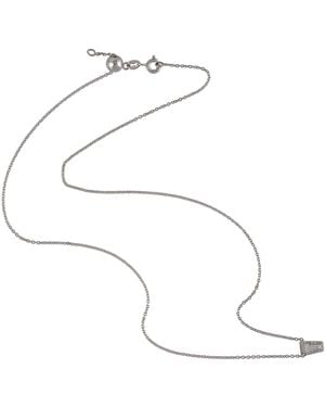 Artisan Diamond Solitaire Pendant Necklace - White