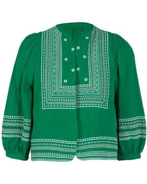 Rose & Nancy Florence Cotton Jacket - Green