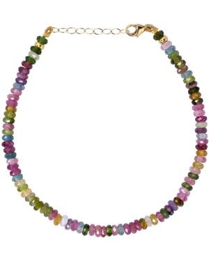 Bombyx House Birthstone October Tourmaline Bead Bracelet - Metallic
