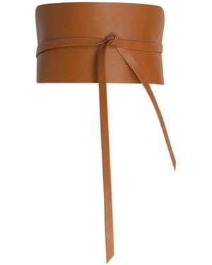 Circular Path Corset Belt - Brown