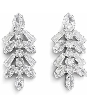 Maison De Gala Statement Crystal Cluster Earrings - Metallic